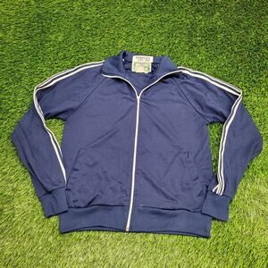 Vintage 90s Winning Ways MOD Track Jacket Medium 20x24 Blue